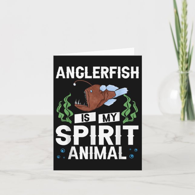 Anglerfish Deep Sea Angler Fish Skeleton  Card (Front)