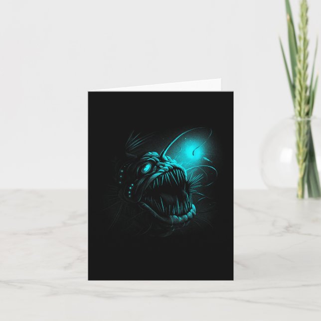 Anglerfish Deep Sea Creatures Angler Fish Ocean Se Card (Front)