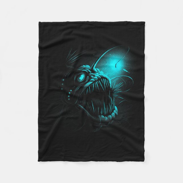 Anglerfish Deep Sea Creatures Angler Fish Ocean Se Fleece Blanket (Front)