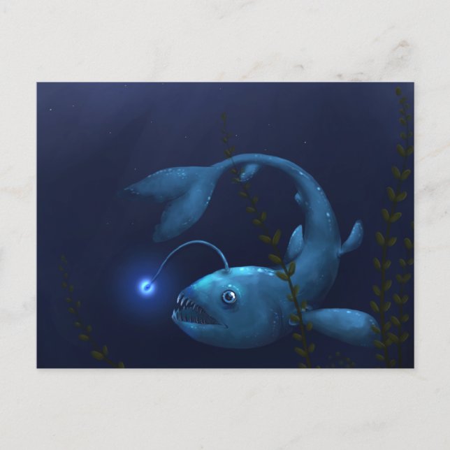 Anglerfish in the Undergrowth Postcard (Front)