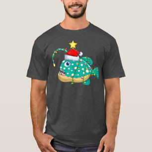 Anglerfish Lighting Xmas Tree Matching Anglerfish T-Shirt