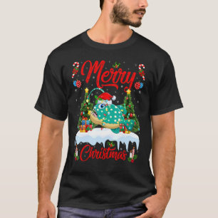 Anglerfish Lights Xmas Tree Santa Anglerfish Chris T-Shirt