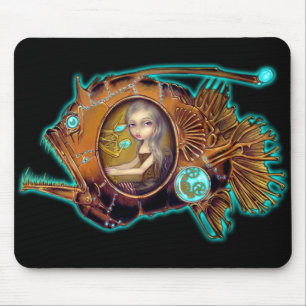 "Anglerfish Submarine" Mousepad