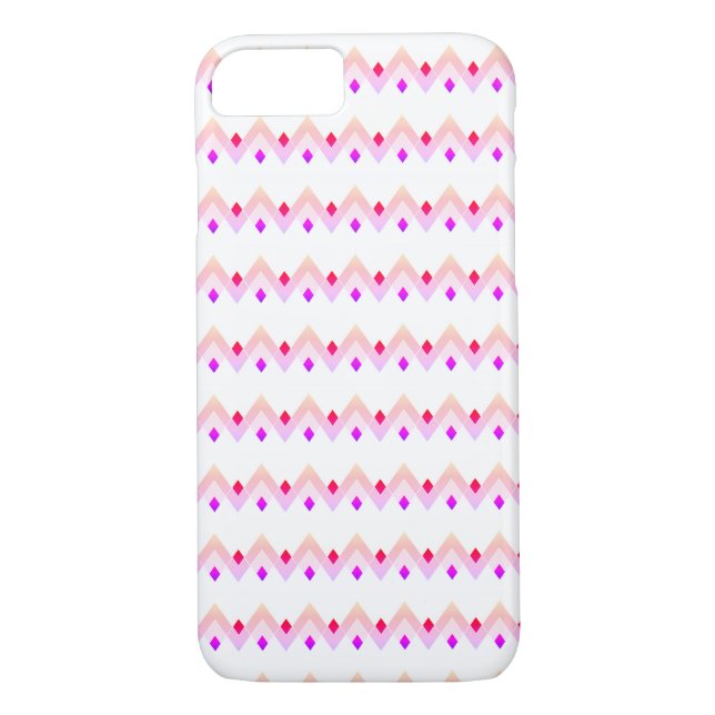 Angles Art Deco Style Pattern Pink iPhone 8/7 Case (Back)