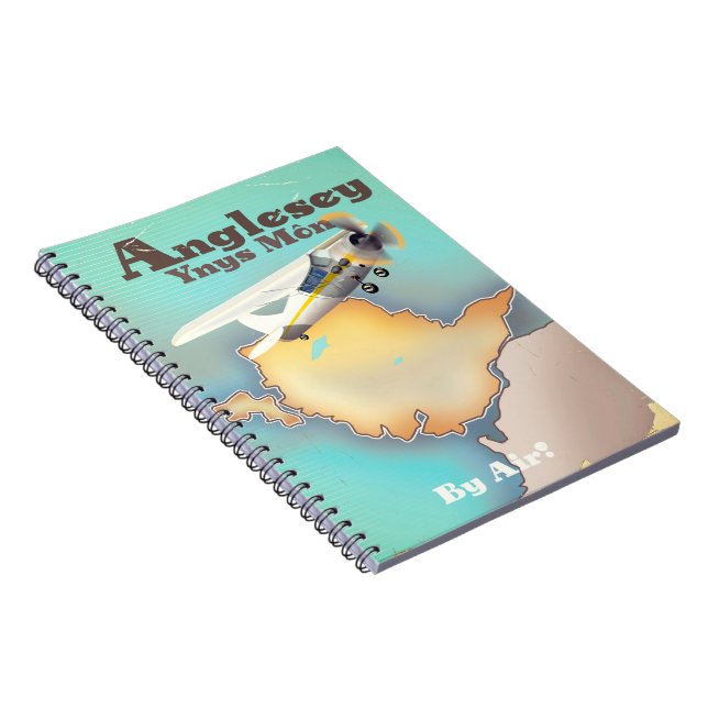 Anglesea, vintage style travel poster notebook (Right Side)