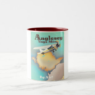 Anglesea, vintage style travel poster Two-Tone coffee mug