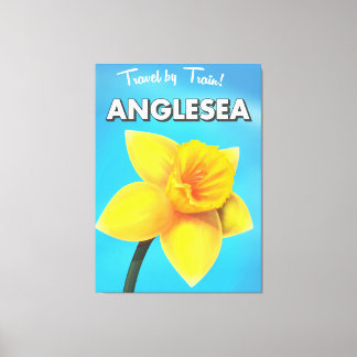 Anglesea Vintage travel poster cartoon Canvas Print