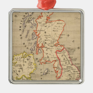 Angleterre, Ecosse, Irlande et Man en 1100 Metal Tree Decoration