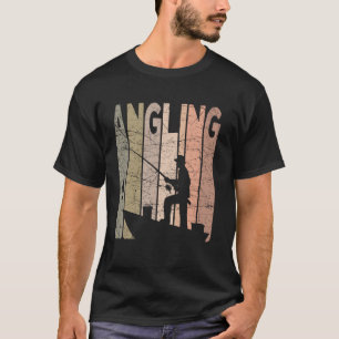 Angling Fishing Vintage Angler Fisherman Retro Fis T-Shirt