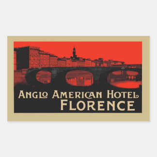 Anglo American Hotel (Florence) Rectangular Sticker
