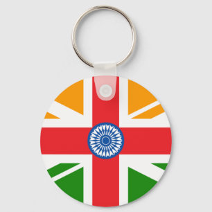 Anglo Indian Flag Key Ring