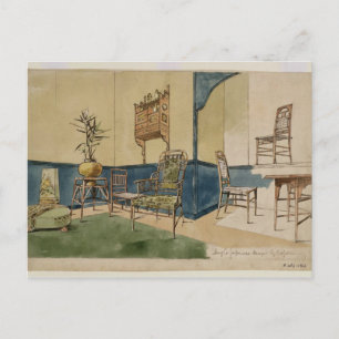 Anglo-Japanese Designs, c.1860 (pen & black ink & Postcard