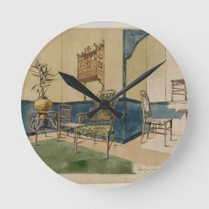 Anglo-Japanese Designs, c.1860 (pen & black ink & Round Clock