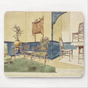 Anglo Japanese style furniture designs by Edward W Mouse Mat