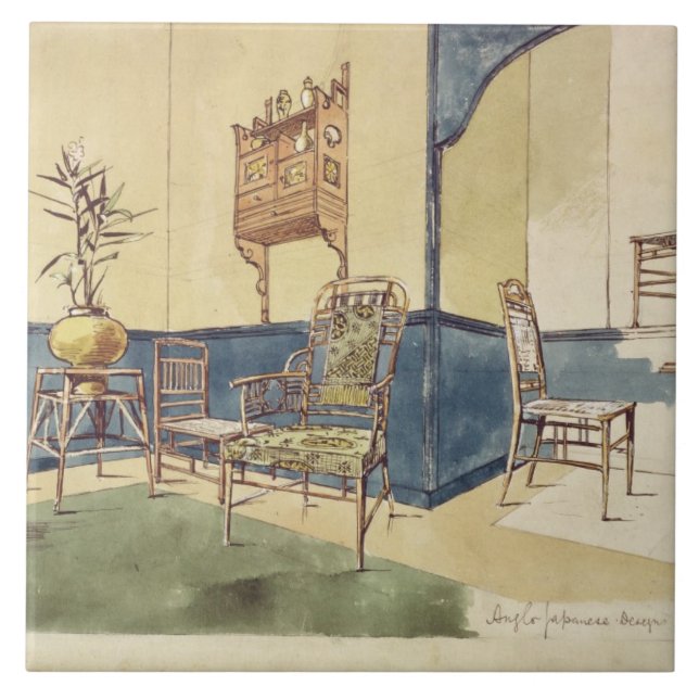 Anglo Japanese style furniture designs by Edward W Tile (Front)