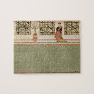 Anglo-Japanese Wall Design, c.1860 (w/c & pencil o Jigsaw Puzzle