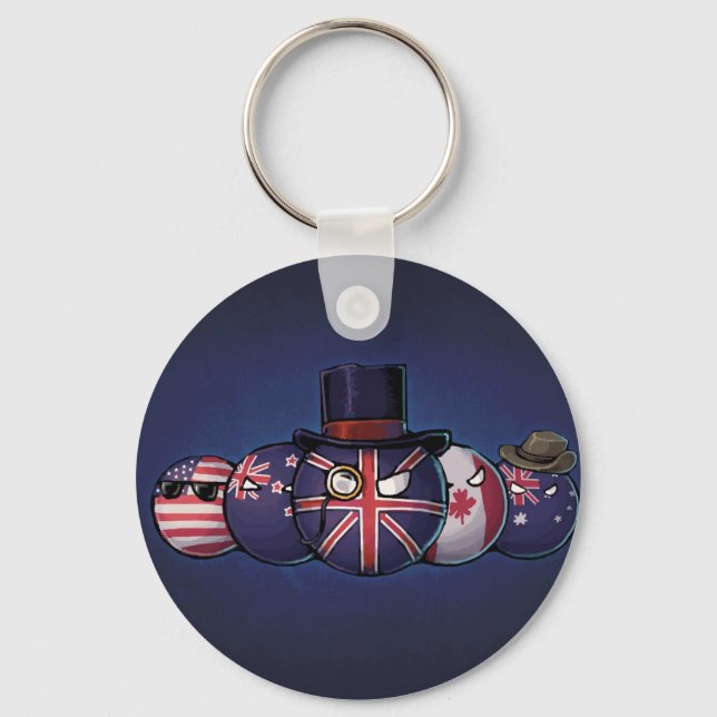 Anglo-Saxon Countryballs Key Ring (Front)