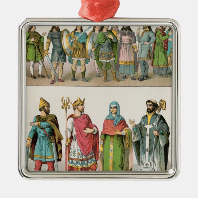 Anglo-Saxon Dress Metal Tree Decoration (Front)