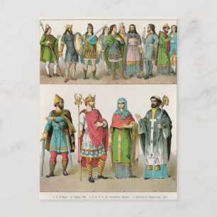 Anglo-Saxon Dress Postcard