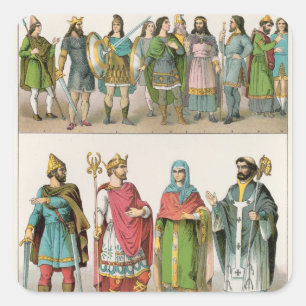 Anglo-Saxon Dress Square Sticker