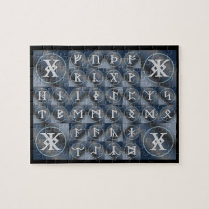 Anglo-Saxon Futhorc Rune Puzzle   runic alphabet
