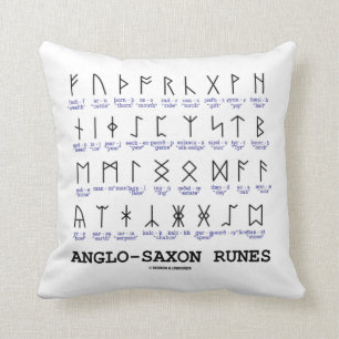 Anglo-Saxon Runes (Linguistics Cryptography) Cushion