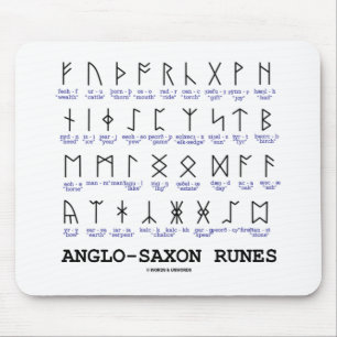 Anglo-Saxon Runes (Linguistics Cryptography) Mouse Mat