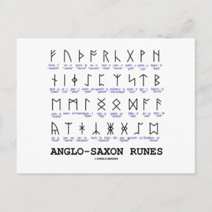 Anglo-Saxon Runes (Linguistics Cryptography) Postcard