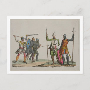 Anglo-Saxon Warriors, plate 14 from 'The History o Postcard