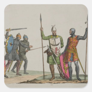 Anglo-Saxon Warriors, plate 14 from 'The History o Square Sticker