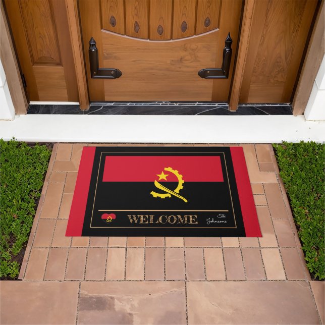 Angola & Angolan Flag house mats /sports Welcome (Outdoor)