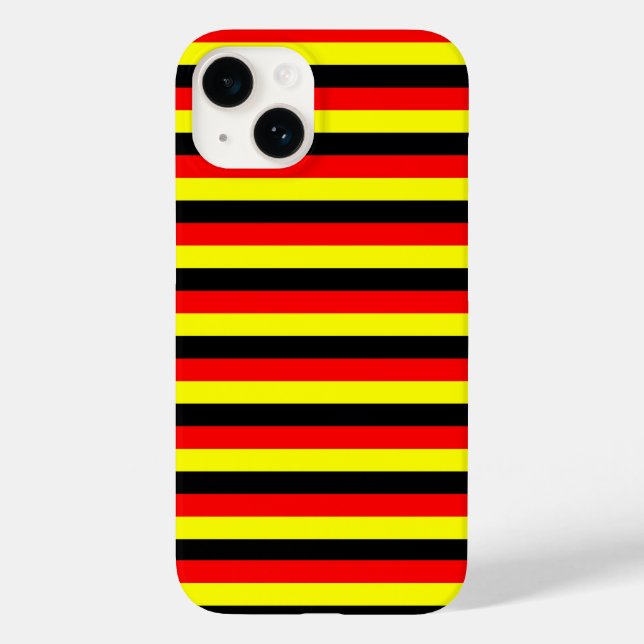 angola belgium uganda germany flag stripes red yel Case-Mate iPhone case (Back)