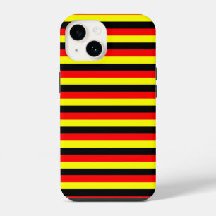 angola belgium uganda germany flag stripes red yel iPhone 14 case