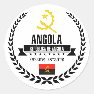 Angola Classic Round Sticker