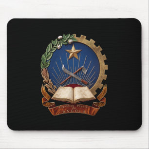 Angola country coat arms symbol emblem flag mouse mat