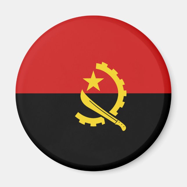Angola Fisheye Flag Magnet (Front)