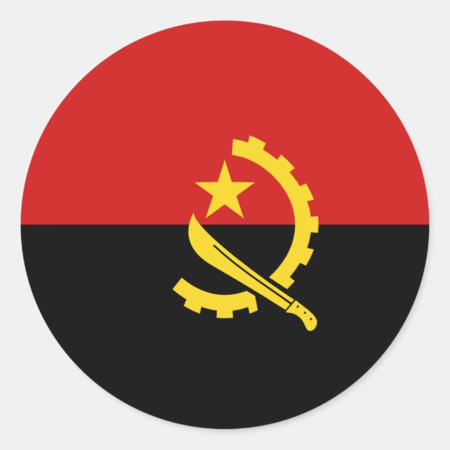 Angola Fisheye Flag Sticker (Front)