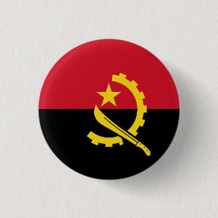 Angola Flag 3 Cm Round Badge