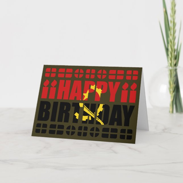 Angola Flag Birthday Card (Front)