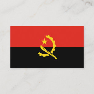 Angola flag business card