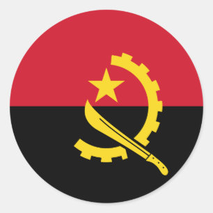 Angola Flag Classic Round Sticker
