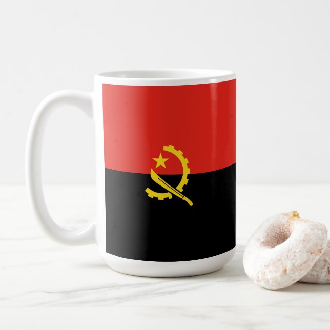 Angola flag coffee mug (With Donut)