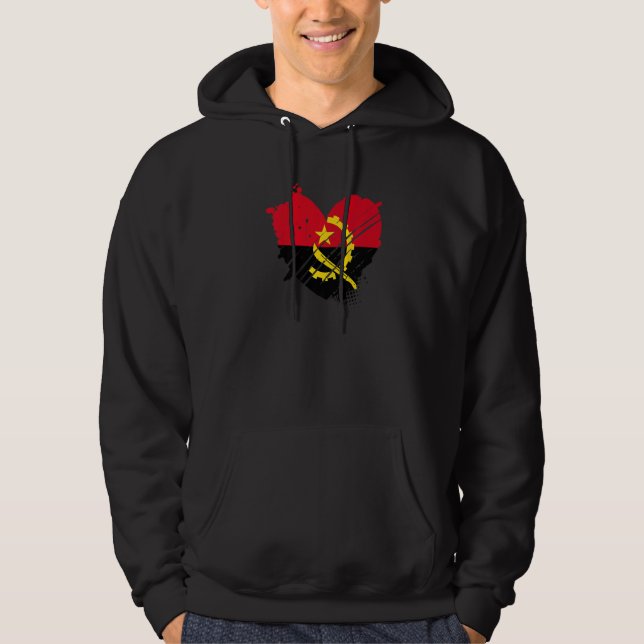 Angola Flag I love Angola It is in my DNA  for Ang Hoodie (Front)