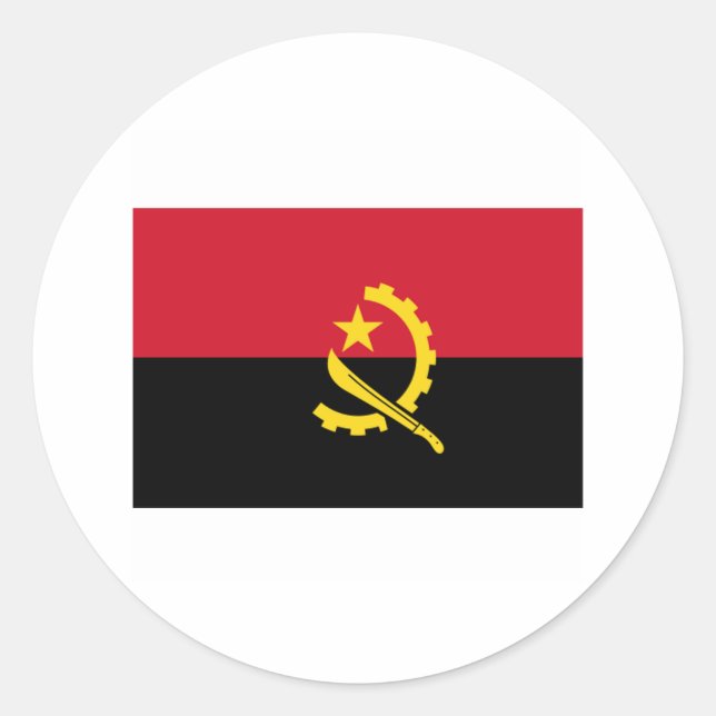 Angola FLAG International Classic Round Sticker (Front)
