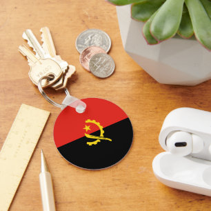 Angola flag key ring