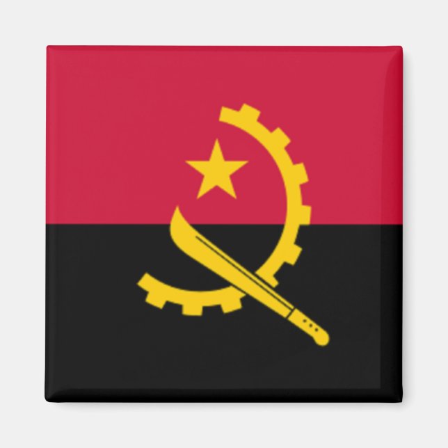 Angola flag  magnet (Front)