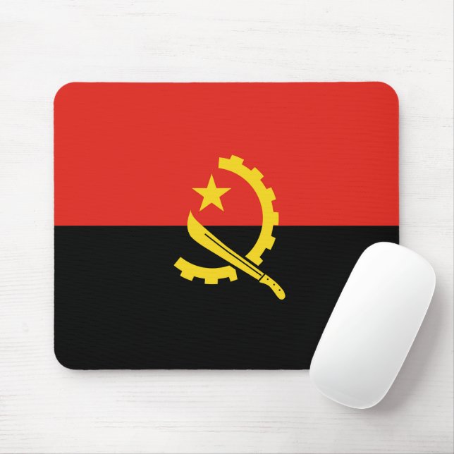 Angola flag mouse mat (With Mouse)