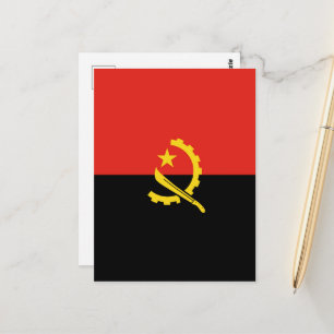 Angola flag postcard