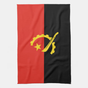 Angola flag tea towel