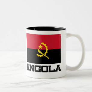 Angola Flag Two-Tone Coffee Mug